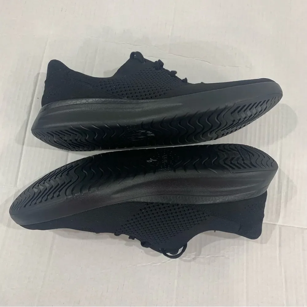 Kizik Lima Men Size 14 W 15.5 Wide Knit Hands Free Lace Up Black Sneakers Shoes